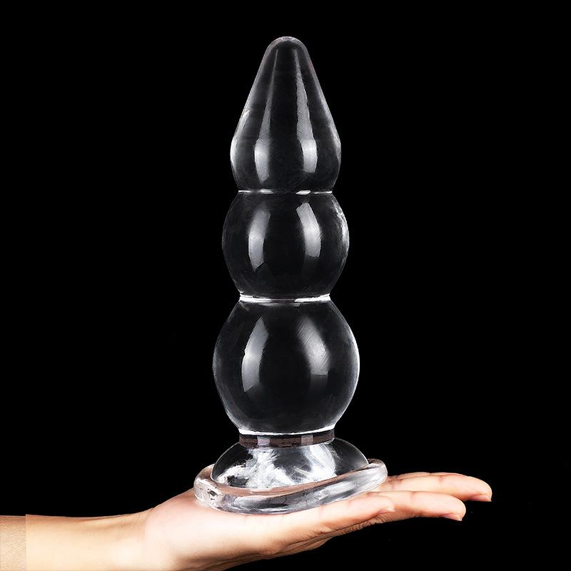 Transparenter Analplug für Frauen, Masturbator mit Zugperle, Sexspielzeug für Erwachsene, Fisting, großer Dildo, Fisting, Gay Butt Plug, 18+, BDSM, TPE