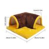 Warm Guinea Pig Hideout Tunnel Bed Soft Removable Guinea Pig Tunnels And Tubes for Cage Cat Kitten Guinea Pig Hides Fleece House