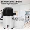 Electric Pure Water Distiller Countertop Stainless Steel Shell with Glass Bottle(Silver  Plu)