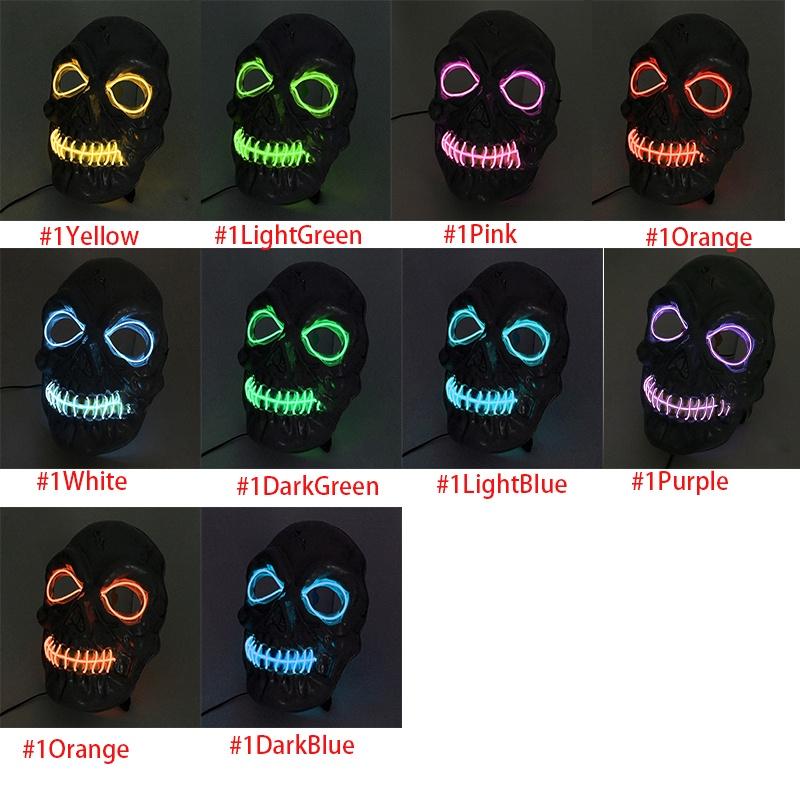 Premium Face Mask With Led Light Ideal For Halloween Dance Party Cosplay Decor