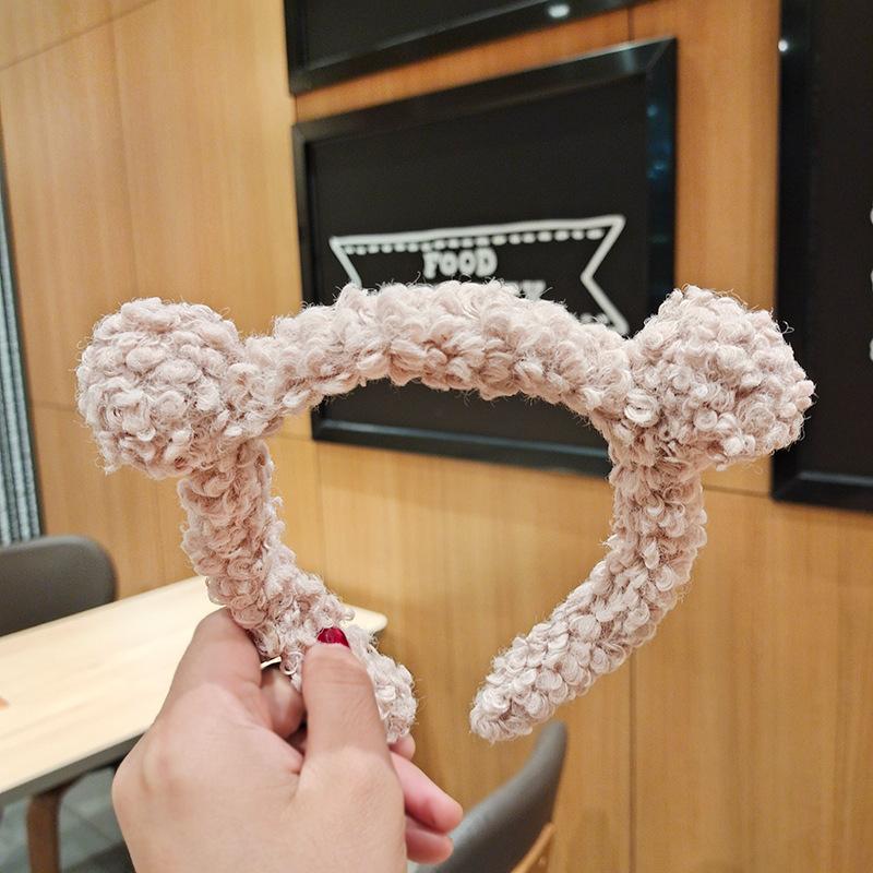 Autumn and Winter New Cute Plush Warm Bear Ear Band