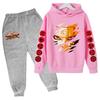 Kids Hoodie Set 2-Piece Casual Sport Outfit Boys Girls Ninja Themed