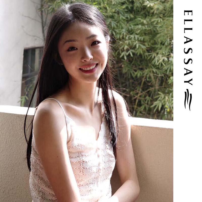 ELLASSAY Women's Lyocell Delicate Crochet Knit Top