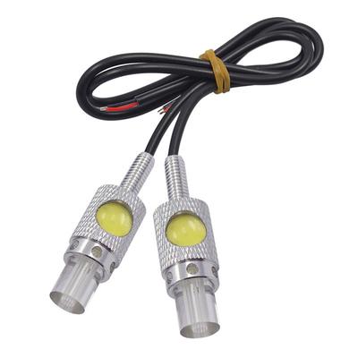 2pcs Car Auto Motorcycle License Plate Lamp White Screw Bolt Light 12V