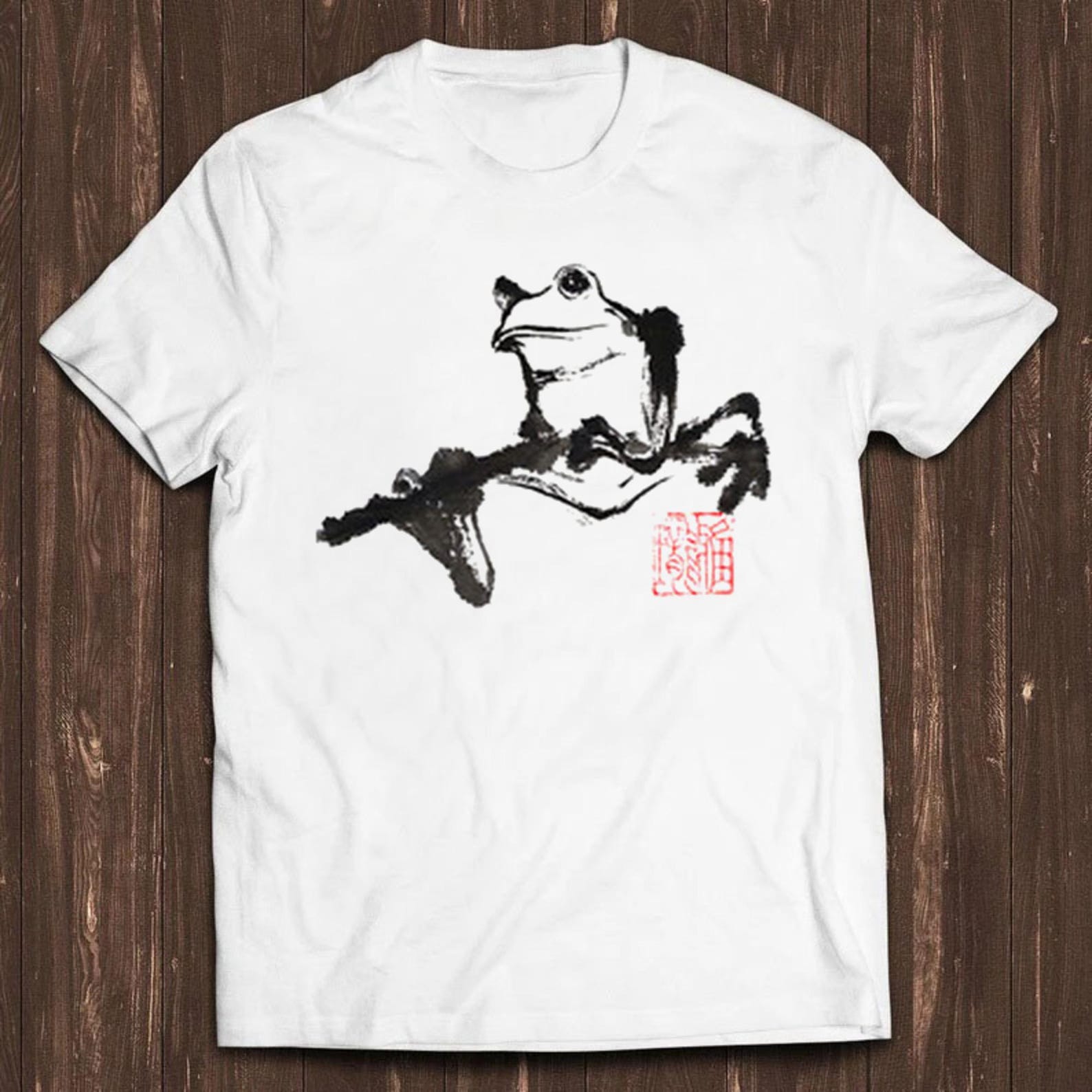 Unimpressed Sad Frog Toad Matsumoto Hoji Japanese Funny Gift Tee T Shirt C2071 S