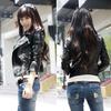 Women Spring Autumn Faux Leather Jacket Short Paragraph Slim Fit Coat Outwear