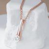Luxury Long Chain Gold Silver Mix Color Geometric Pendant Shiny Zircon Women Wedding Party Personality Jewelry