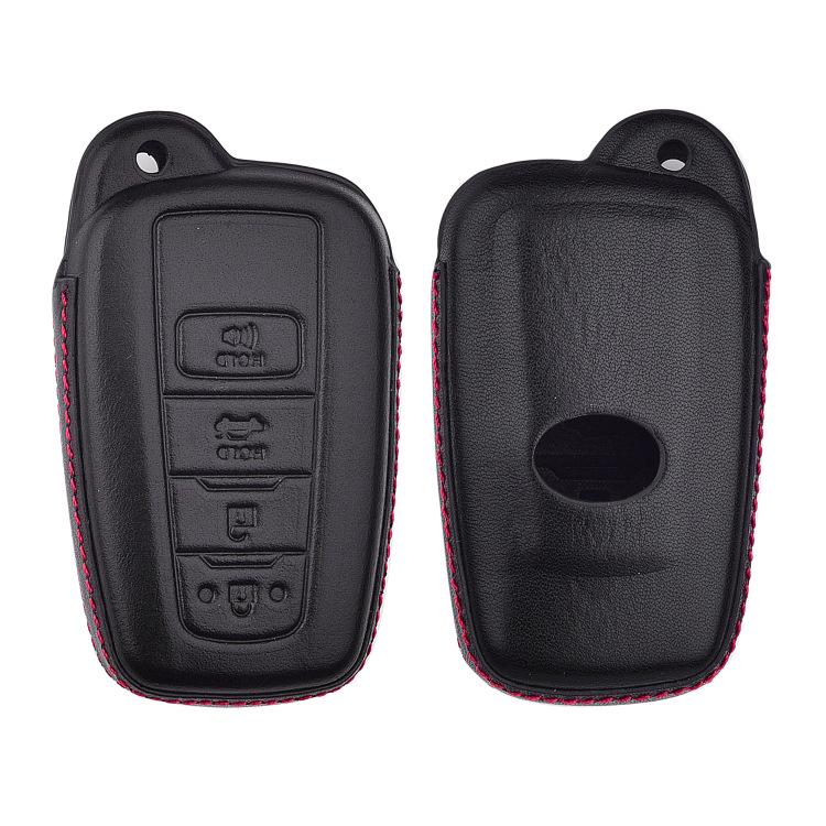 4D Leather Key Case for Toyota Camry, RAV4, Highlander, and Avalon