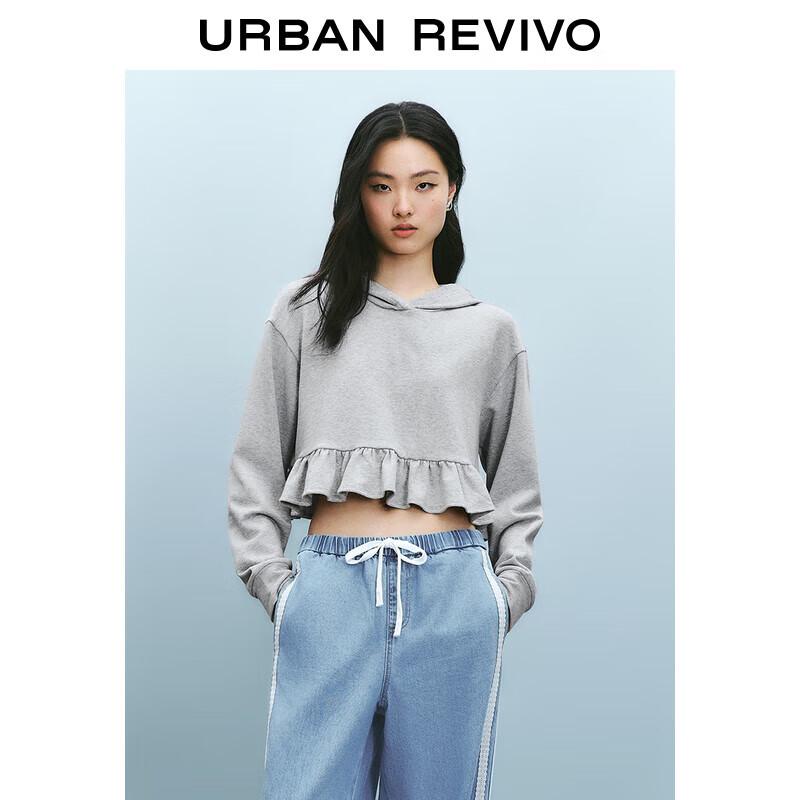 UR Women's Ruffled Hooded Sweatshirt