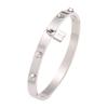 European & American Style Stainless Steel Women's Bracelet with Welded Lock Ornaments