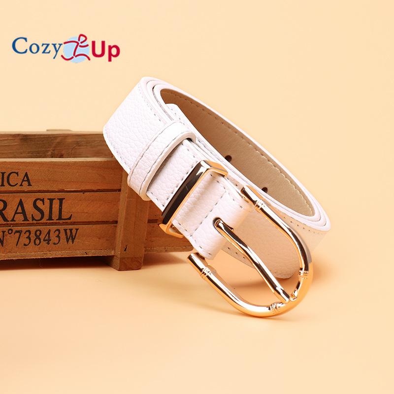 

Женский кожаный ремень для джинсов, брюк, платьев, модные женские ремни с золотой пряжкой 103x2.8cm белый