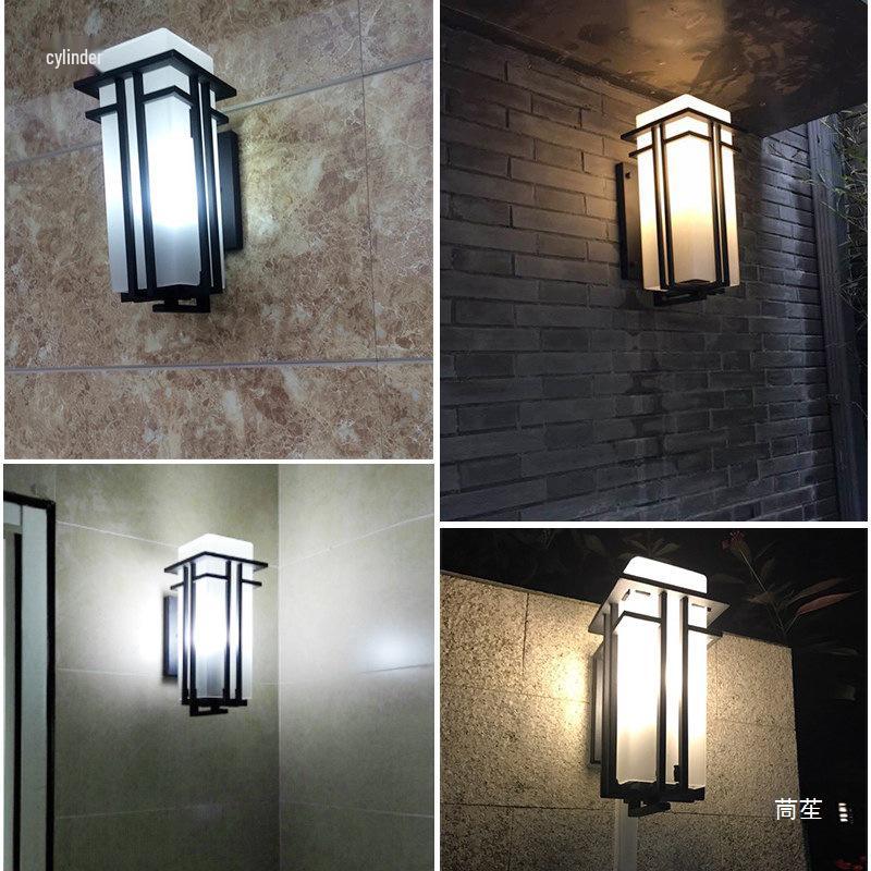 New Chinese Style LED Outdoor Wall Lamp with Motion Sensor for Garden, Balcony, and Corridor