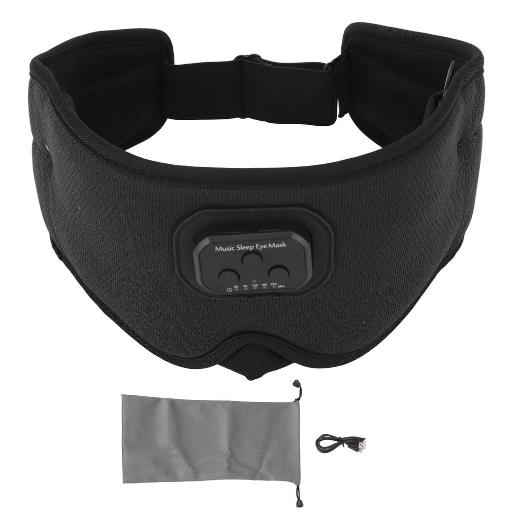 Bluetooth 5.2 Sleep Headphones Wireless 3D Sleeping Eyeshade Music Headphones for Side Sleeper with 20 White Noise