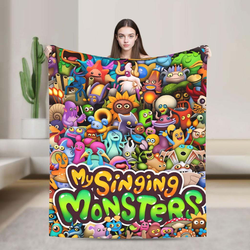 My Singing Monsters Blankets Winter  Soft Throw Blanket For Adults Chair Sofa Bed Flannel Bedspread Bed Cover