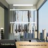 Compact Electric Double-Layer Clothes Drying Rack with Remote Control for Apartments