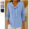 2025 European & American Knit Bow Sweater: New Solid Color Autumn/Winter Women's Style