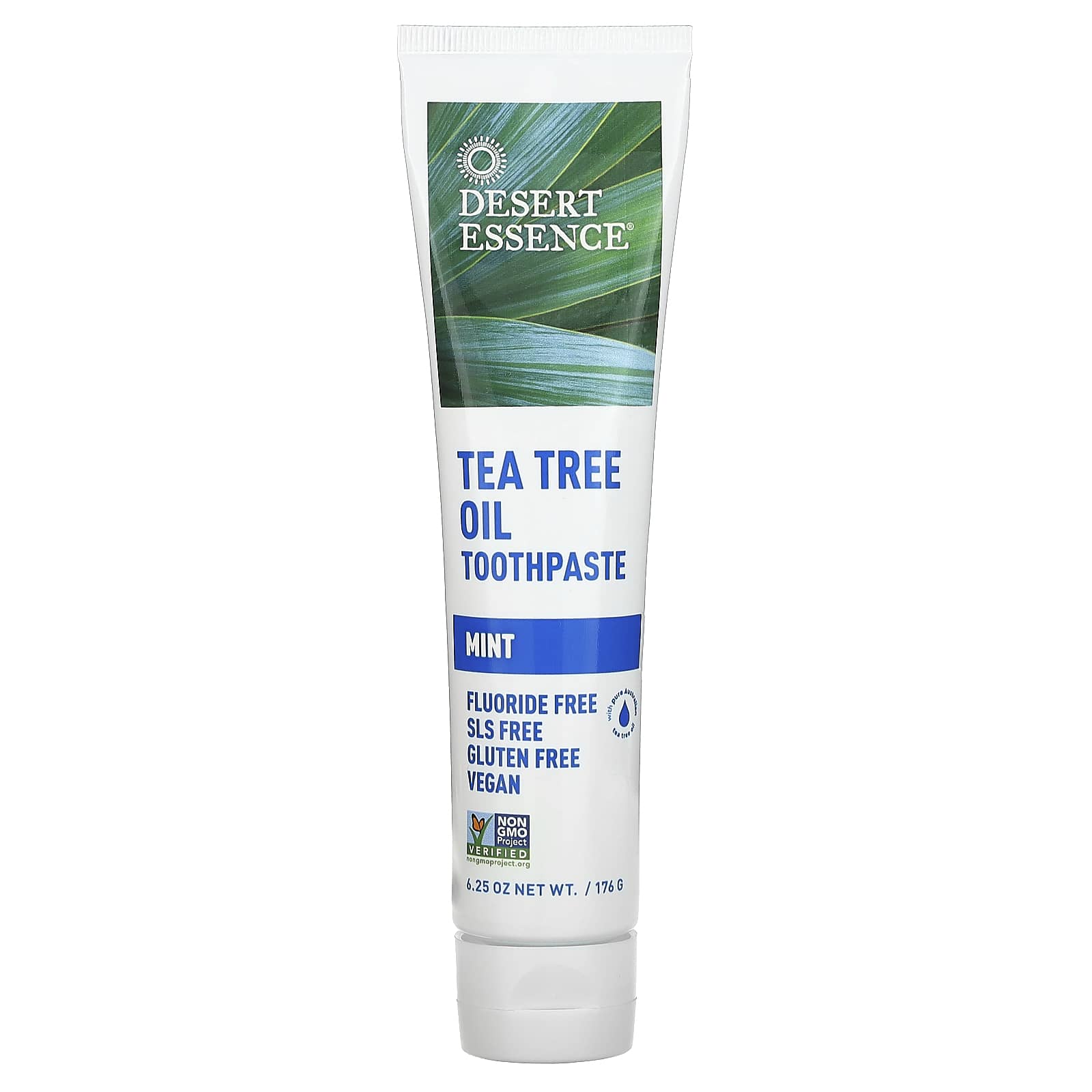 

Desert Essence, зубная паста с маслом чайного дерева, мята, 6,25 унций (176 г)