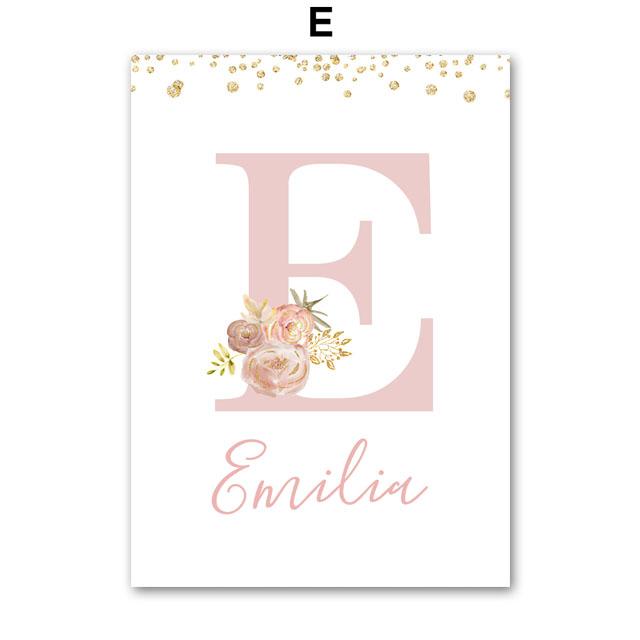 Pink Train Lion Giraffe Rainbow Balloon Flower Wall Art Canvas Prints Painting Posters Prints Pictures Girl Kids Room Home Decor