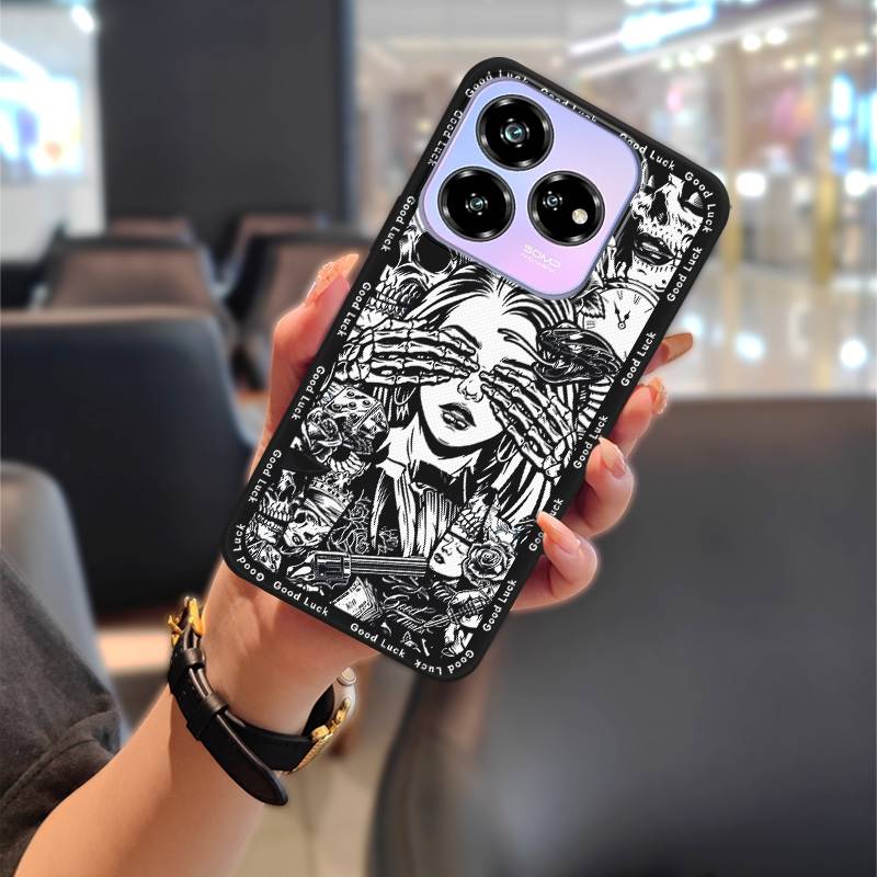 Phone Pouch Silicone Phone Case For ZTE Blade V60 Design/Axon 60 Lite Anti-dust Cartoon Dirt-resistant Anti-knock TPU