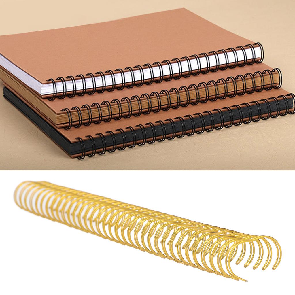 50 Packs Double   Wire Binding Spines   Paper Size 180 Sheets Capacity 3Celsius4in Diameter Wire Binding Rings for  