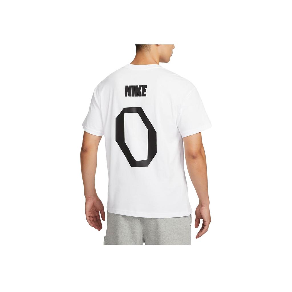 Nike Alphabet Logo Print Short Sleeve Basketball Jersey Men Tops White FJ2307-100