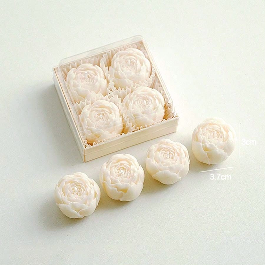 Peony Rose Scented Candle Gift Box – Handmade Flower Shaped Aromatherapy Candles for Wedding Party Home Decor