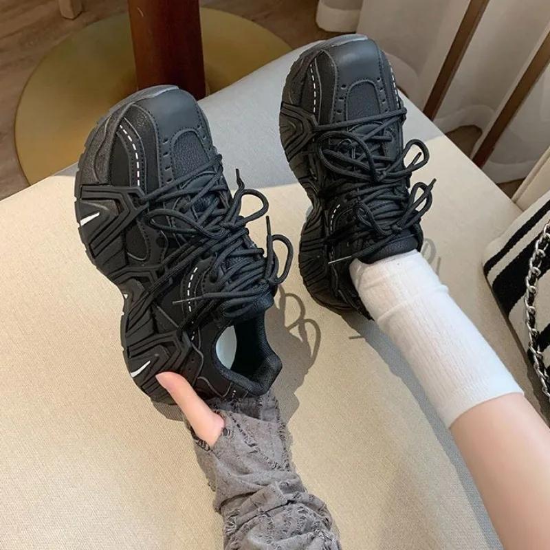 Fashion Original Casual High on Platform Women's Running Shoes Fashion 2025 Y2k Designer Luxury Aesthetic Korean Offer Ladies Footwear