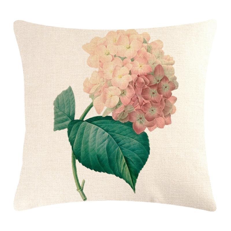 Mother Day Hydrangea Throw Pillow Cover Beautiful Flower Cushions Cover Elegant Pillow Case Fine Linen Material