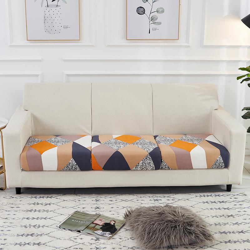 Spandex Stretch Sofa Seat Cushion Cover Chair Cover Pets Kids Furniture Protector Washable Removable Slipcover 1/2/3/4 Seat