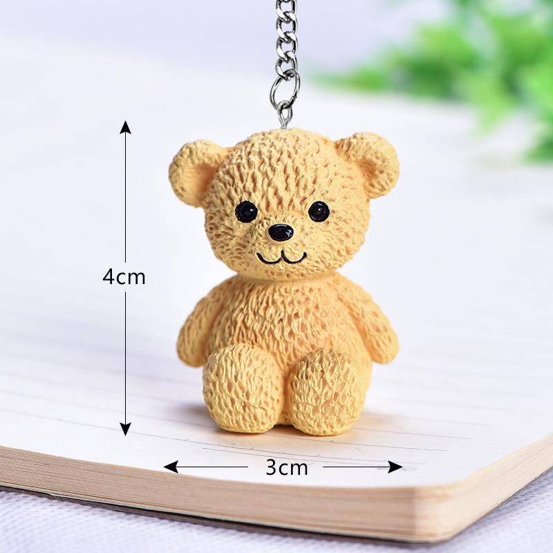 Cartoon Resin Bear Doll Women Men Cute Anime On Bag Car Trinket Jewelry Wedding Party Girls Gift Bag Charm