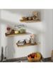 1 Pc Wooden Floating Wall Shelf Rustic Wood Shelves for Wall Storage Nordic Home Decoration Wall Hanging Shelf Gift Storage Rack