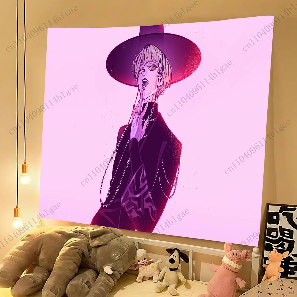 Kawaii Ästhetisches Raumdekor-Element Einzigartiges Cartoon-Foto-Hintergrundtuch Perfekt für Schlafzimmerdekoration Druck Wandteppich