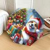 1pc Christmas Corgi Celebration Umbrella with Plastic Handle,Suitable for All Seasons Home Travel Outdoor UmbrellaDD223