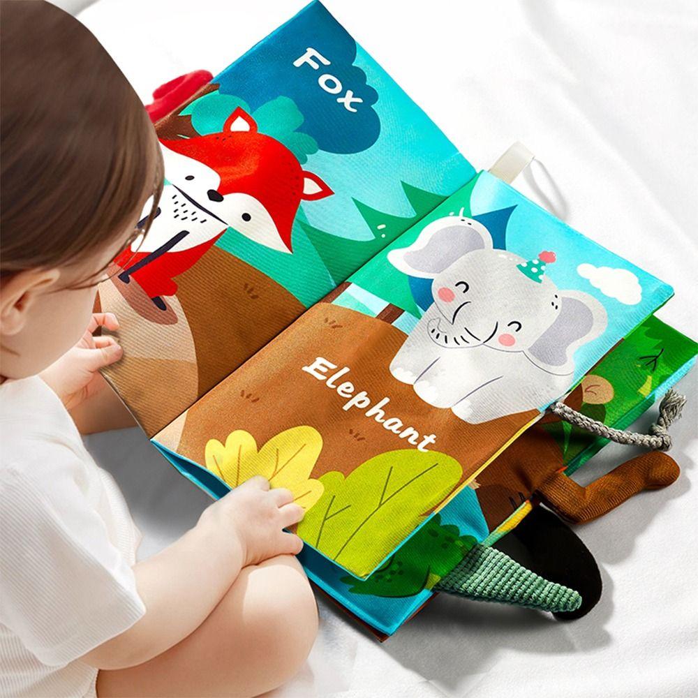 3D Animal Tail Cloth Book Washable Cloth Book Toys Creative Crispy Cloth Book  0-36 Months