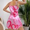 Women's Summer Sexy Backless Love Home Dress Short Slip Dress