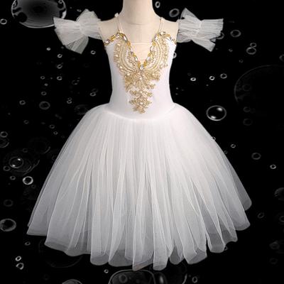 Tutu Romantico Professionale Tutu in Tulle Lungo Abito da Ballo Classico Donna Ragazza Abito da Festa Ballerina Costumi da Ballo Classico Bambini