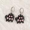 Goth Vintage Cute Bowknot Pink Strawberry Heart Star Pendant Earrings Egirl Gothic 2000s Y2K EMO Rave Zircon Scene Accessories