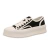 Spring biscuits platform canvas shoes women's 2025 new popular little white shoes niche versatile casual board shoes sneakers