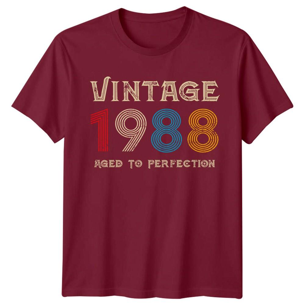 Vintage 1988 Unisexs T Shirt 38th Birthday Gift Aged To Perfection