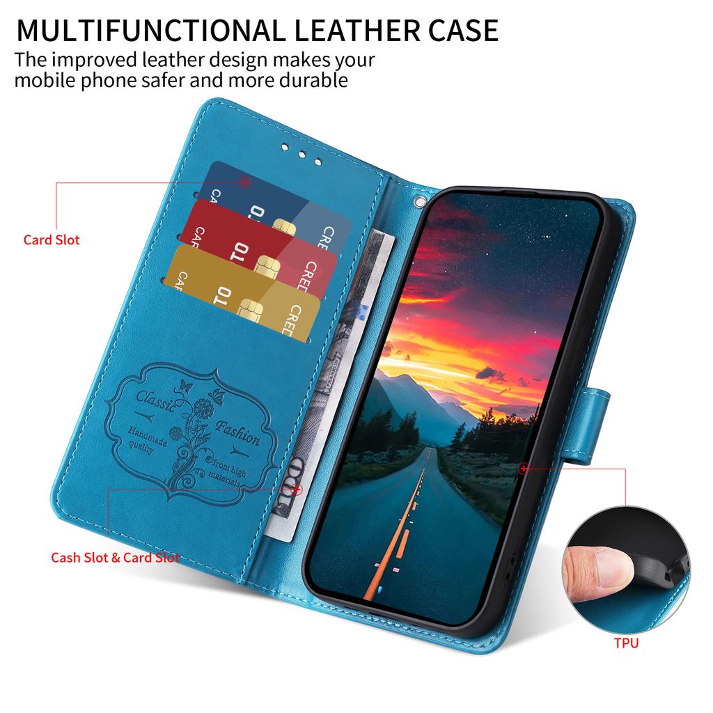 For Oppo A5 Pro 5G/A5 Vitality Edition Case Butterfly Floral Imprint Wallet Stand Leather Phone Cover