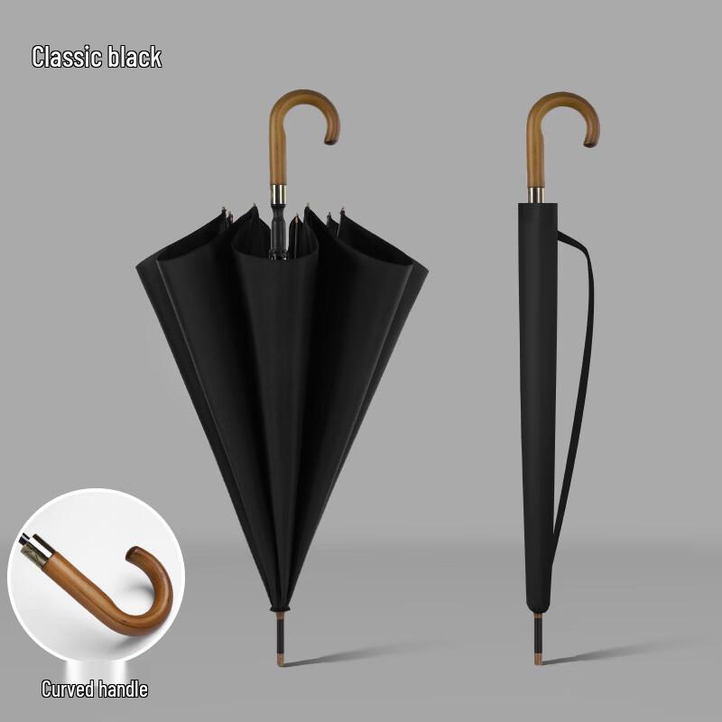 Bishangrui Automatic Windproof Golf Umbrella Curved Handle