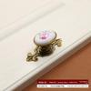 European Flower Ceramic Handles Kitchen Cabinet Storage Dressers Classic Wardrobe Cabinet Closet Door Pulls