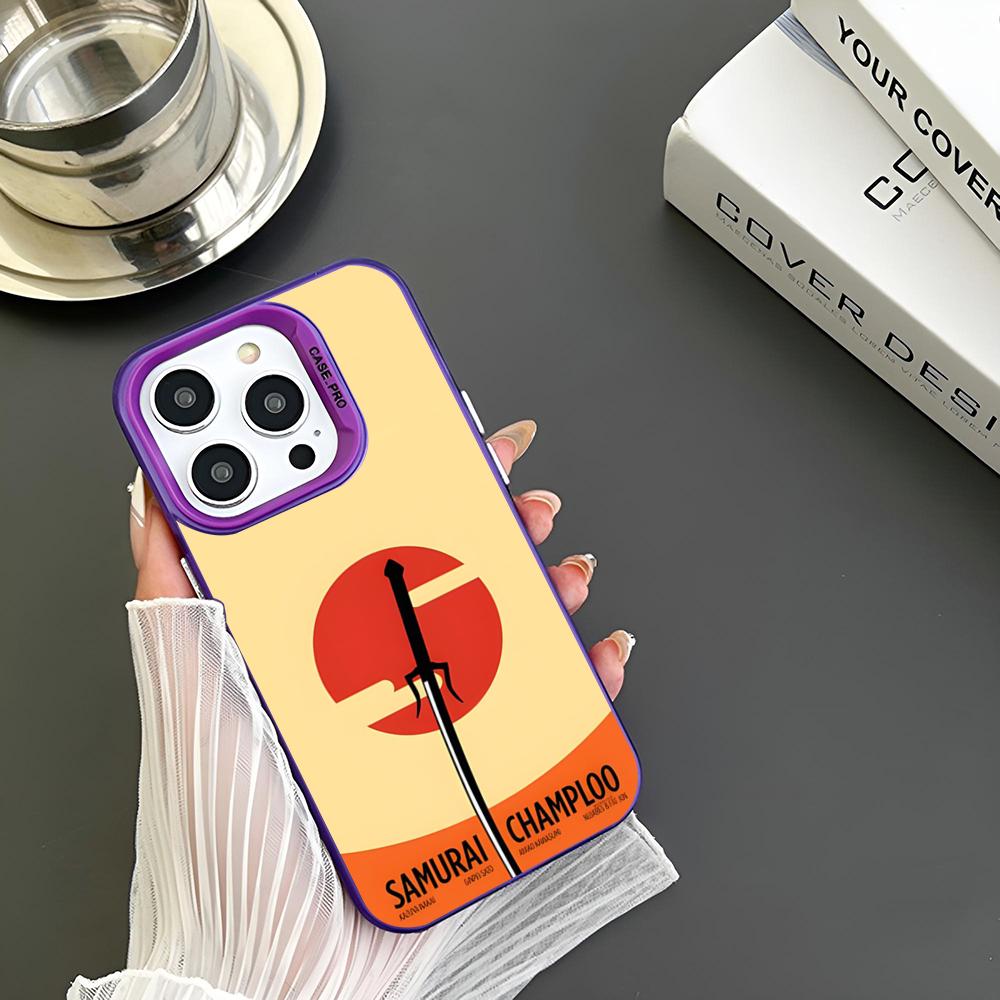 Anime Samurai Champloo Phone Case Color Silver Cover For Iphone 16 15 14 13 11 12 Pro Max Xr X Xs 8 7 Plus