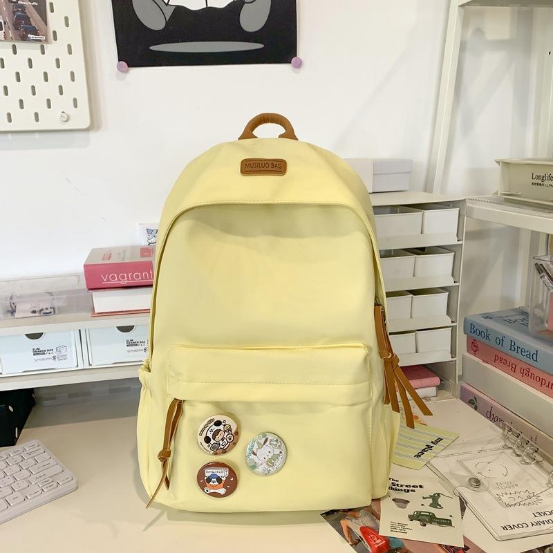 School Bag School Bag Female Junior High School Student Large Capacity High School Student University Campus Nylon Backpack Travel Computer Backpack