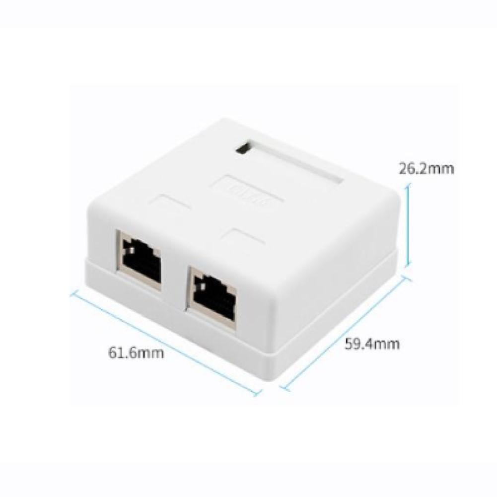 Shielded Cat6 Junction Box Single Dual Port For Stable Wiring Wall Or Desk Network Panel With Gold Plated Connections
