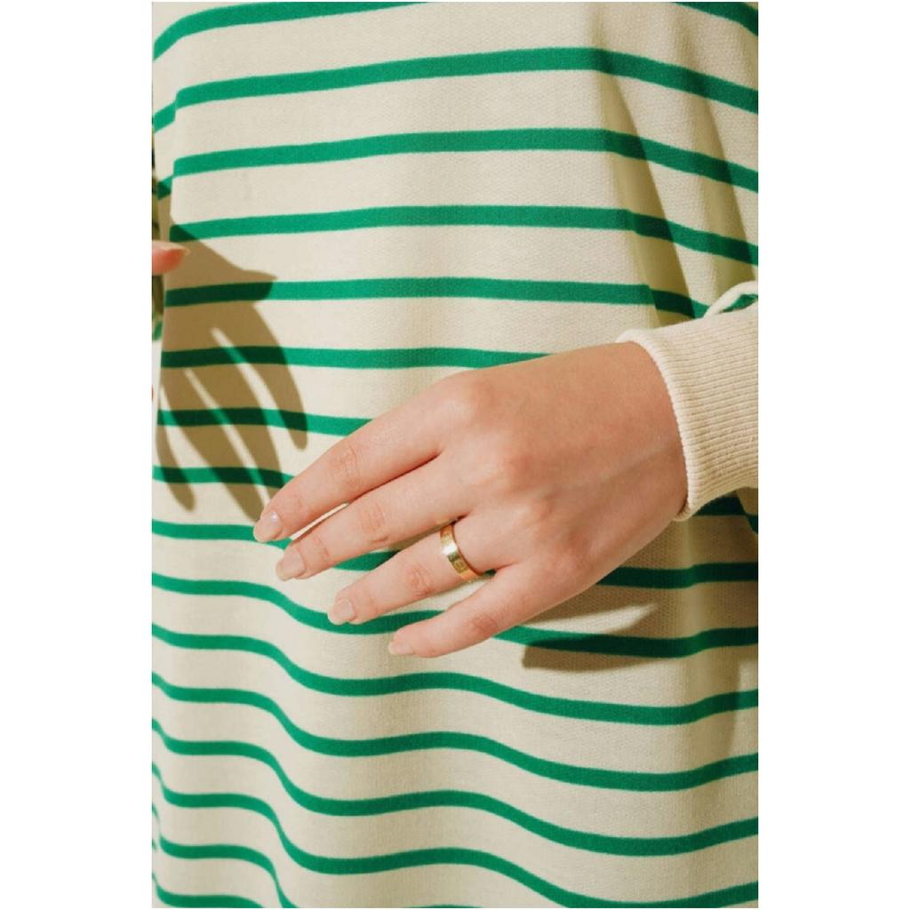 Hanorac cu dungi Hijab Tunica cu doua fire