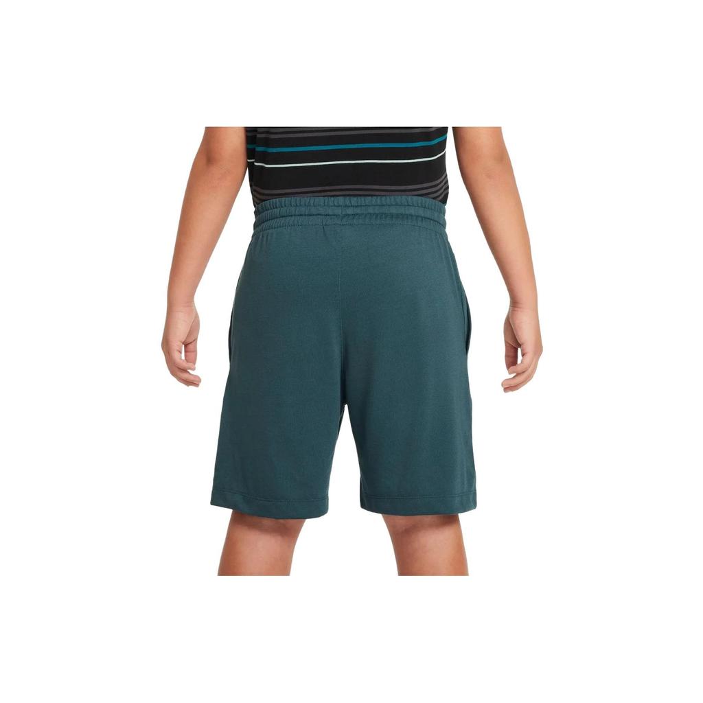 Nike Jersey Letter Logo Embroidered Lace-Up Casual Shorts Kids Shorts Green DA0806-328