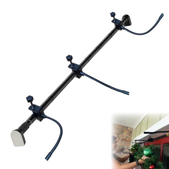 Yousheng Front Door Garland Hanger No Screws Drilling Adjustable Heavy Duty Christmas Decoration Holder for Wreaths Lights Up To 20lbs