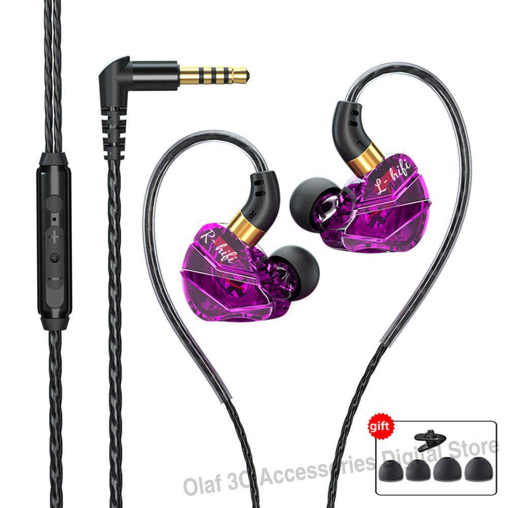 OLAF Gaming Headset Wired Earphones 3.5mm Cable Headphones Handsfree Bass Stereo Sports Earbuds DAC Type-C For iPhone 15 Samsung