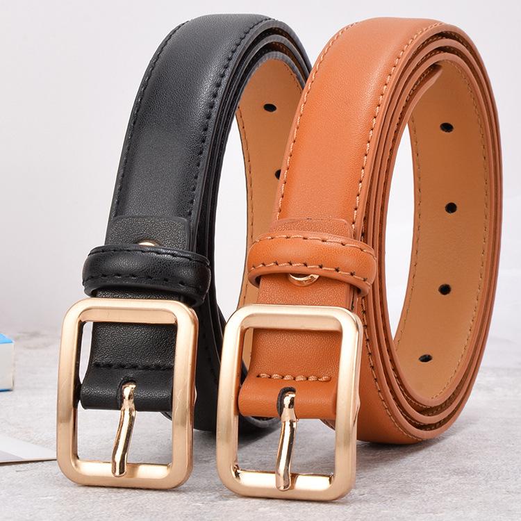 Belt Women'S Jeans Simple Decorative Thin Belt Girls Leather Pants Belt Tide